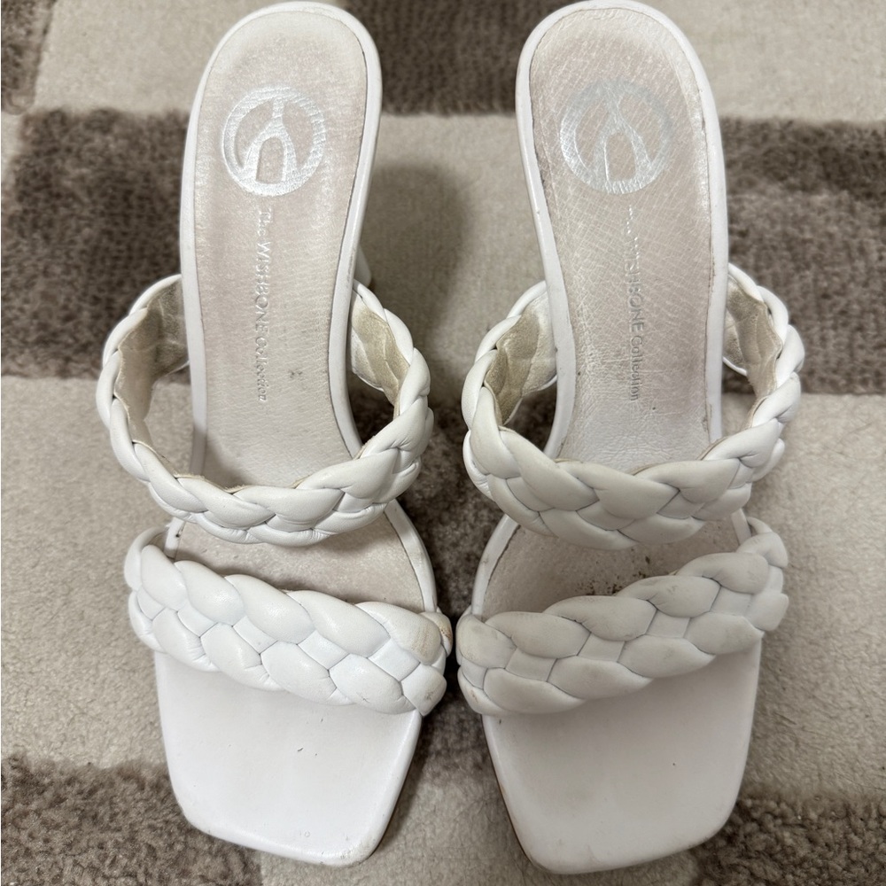 White Braided Women's Sandals